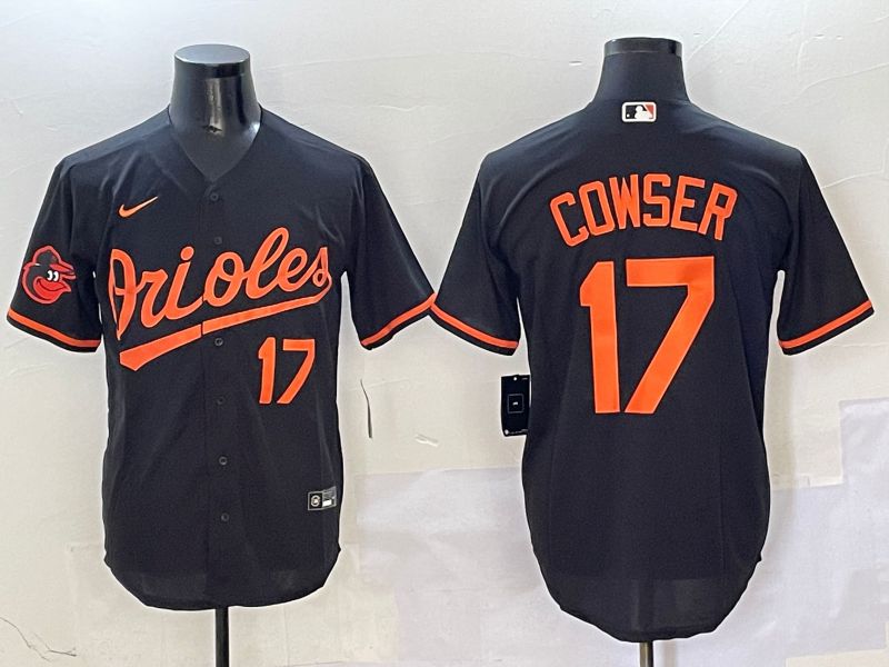 Men Baltimore Orioles 17 Cowser Black Game 2025 Nike MLB Jersey style 9